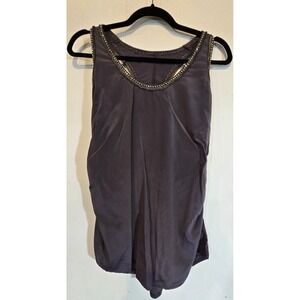 Unbranded Rhinestone Racerback Silk Going Out Shirt Tank Top Y2k to 2010s